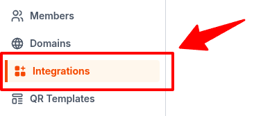 go to integrations page
