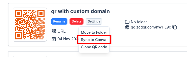sync qr to canva